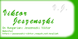 viktor jeszenszki business card